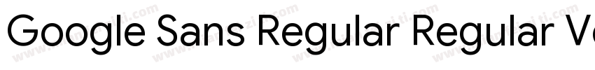 Google Sans Regular Regular Version字体转换